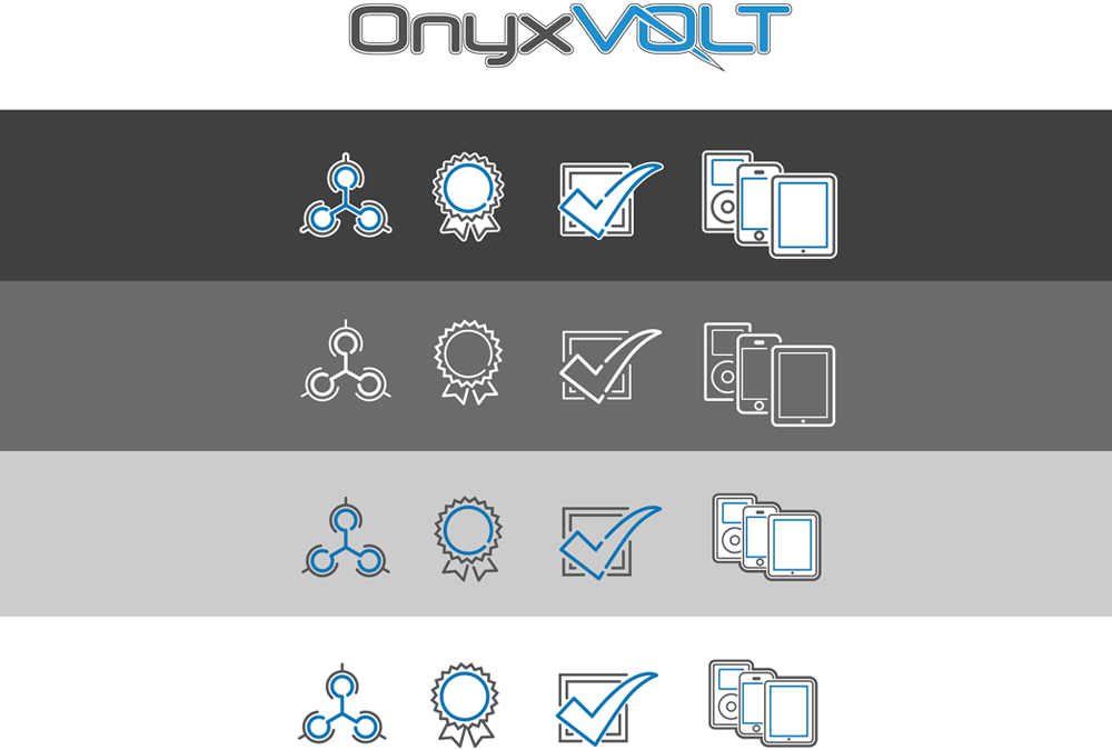Onyx Volt Identity Logo Icon Set