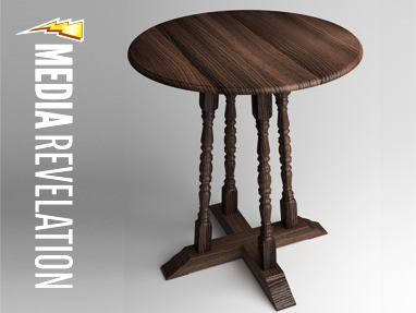 3D Render of Round Side Table